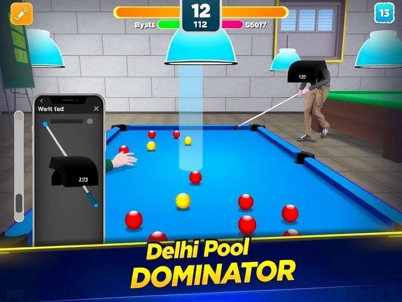 Main Gameplay Screen of Delhi Pool Dominator Delhi Pool Dominator Game Screenshot